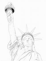 Liberty Coloring Freiheitsstatue sketch template