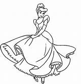 Coloring Cinderella Cartoon Pages Disney Happy Princess Very Library Carto sketch template