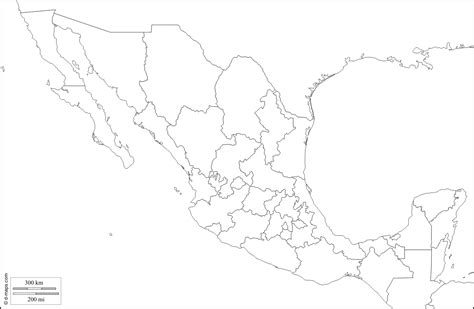 blank map  mexico coloring home