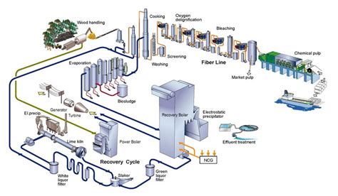 overview   conventional kraft pulp mill   kvaerner pulping  scientific diagram