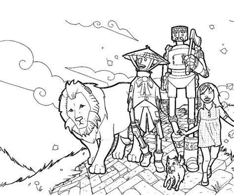 printable wizard  oz coloring pages everfreecoloringcom