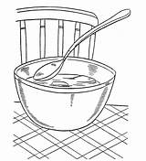 Coloring Soup Pages Sketch Bowl Library Clipart Template Popular Coloringhome sketch template