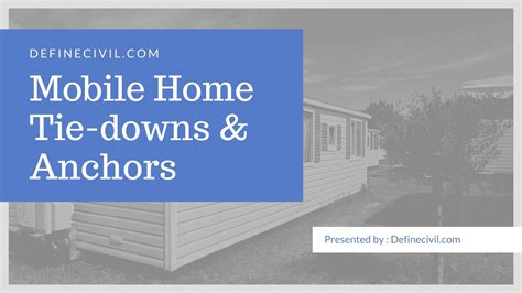 tie  anchors  mobile homes types installation definecivil
