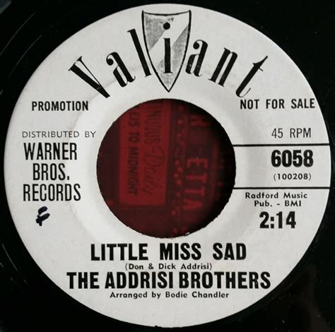 addrisi brothers little miss sad 1964 vinyl discogs