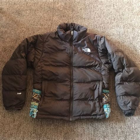 Puffy Jacket Small Women’s Jacket Brown With A Patched