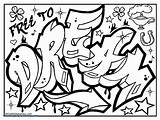 Graffiti Coloring Pages Street Sheets Graffitis Colouring Printable Characters Teenagers Kids Adult sketch template