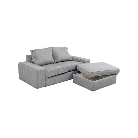 ikea ikea kivik gray sofa  ottoman sofas