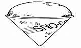 Cone Snow Clipart Template sketch template