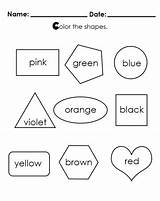 Shapes Preschool Worksheet Color Worksheets Learning Colors Printable Shape Print Coloring Kindergarten Kids Pre Printables Learn While Practice Freeprintableonline School sketch template