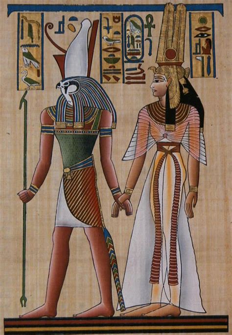 Multidimensional Images Goddess Hathor And God Horus