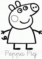 Peppa Pig Coloring Printable Pages Colouring Print Popular sketch template