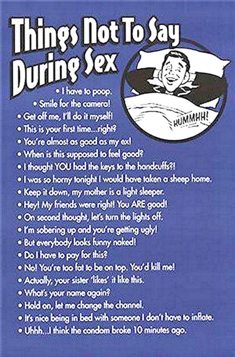 funny things to say during sex