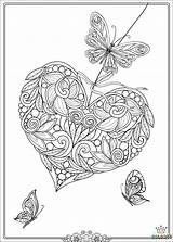 Hearts Coloring Pages Butterflies Bubakids sketch template