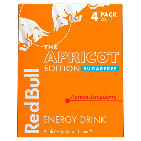 red bull  summer edition sugarfree apricot strawberry energy drink   ml sports