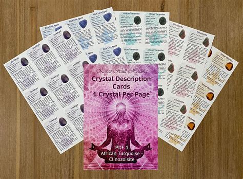 printable crystal information cards templatesiesanfelipeedupe