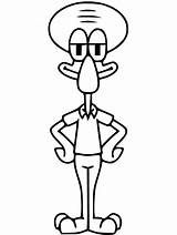Squidward Tentacles Coloring Pages Printable Kids sketch template