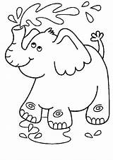 Mewarnai Gajah Binatang Lucu sketch template