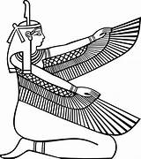 Egyptian Maat Ancient Clipart Egypt Goddess Wings Tattoo Outline Symbols Symbol Coloring Tattoos Clip Pixabay Drawings Background Book Transparent Woman sketch template