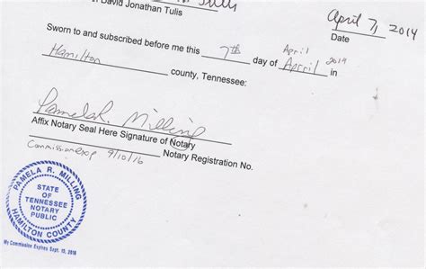notary signature