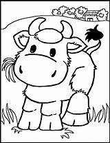 Coloring Pages Cow Animal Color Cows Printable Farm Kids Sheet Sheets Found sketch template