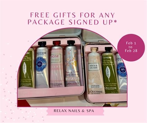 relax nail spa  gifts   package signed  heartland mall