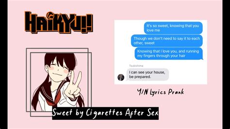 Haikyuu Text [y N And Karasuno Team Ft Kiyoko And Yachi] Lyrics Prank