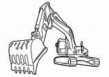 Bagger Excavator sketch template