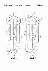 Wind Patents Chime Striker Drawing sketch template