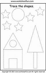 Tracing Shapes Worksheets Worksheet Shape Preschool Printable Activities House Worksheetfun Preschoolers Two sketch template