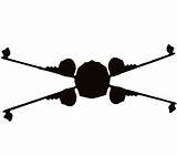 Fighter Wing Star Wars Spaceship Tie Silhouette Coloring Template Outline Pages Decal Vinyl sketch template