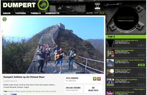 dumpert anthem op de chinese muur acting  maggot ierse punk pop rock folk fun muziek
