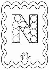Alphabet Lettre Nounou Gommettes Lettres sketch template