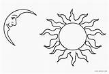 Sun Coloring Pages Kids Drawing Moon Printable Fun Cool2bkids Paintingvalley sketch template