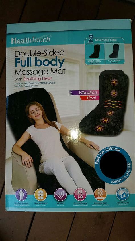 health touch double sided full body massage mat with soothing heat new