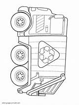 Coloring Truck Dump Recycling Pages Printable Trucks Print Look Other sketch template