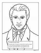 Joseph Smith Coloring Pages Lds Prophets Christ Prophet Jesus Vision First Lesson Color Primary Printable Church Mormon Temple Print Getcolorings sketch template