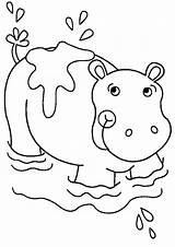 Hippo Coloring Bathing Para Colorir Desenho Animais Netart Hipopotamo Da Desenhos Pintar Pages Hipopótamo Pasta Escolha sketch template