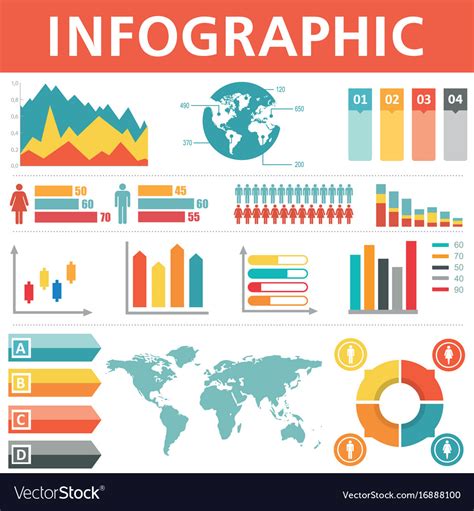 demographic infographics set royalty  vector image