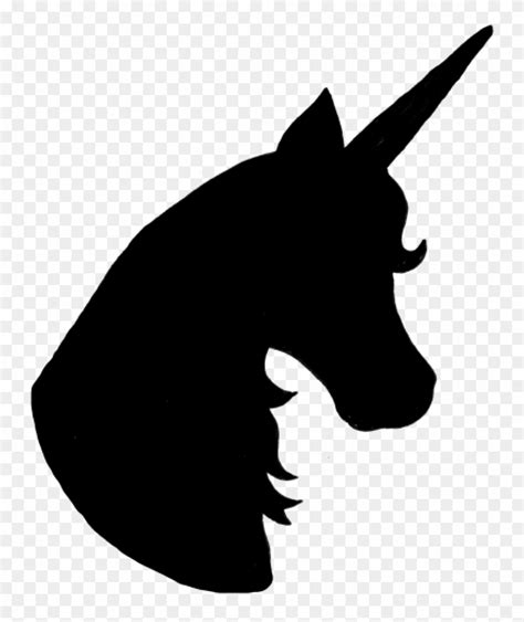 unicorn head silhouette clipart   cliparts  images