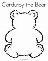 Bear Coloring Teddy Corduroy Brown Pages Body Parts Bears Printables Printable Color Twistynoodle Blank Print Picnic Saw Kids Would If sketch template