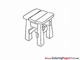 Coloring Sheets Stool Sheet Title sketch template