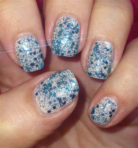 wendys delights tmart glitter nail polish ocean blue