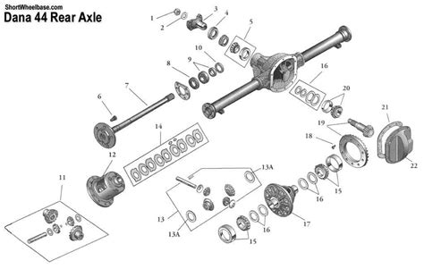 ultimate dana  rear axle parts diagram  complete guide