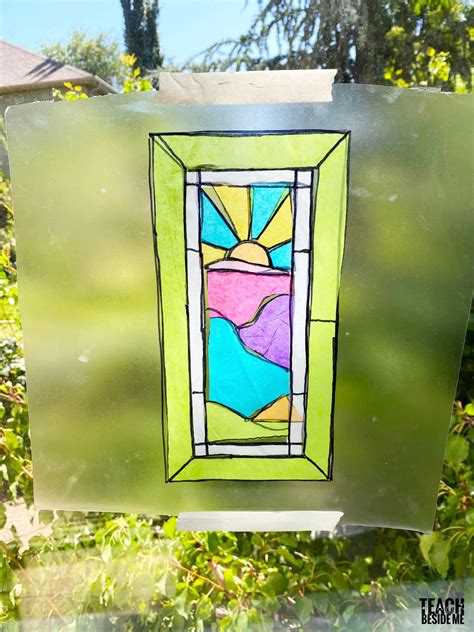 stained glass art project  kids teach