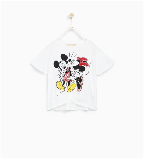 image 1 of mickey mouse knotted t shirt from zara tshirt knot shirts for girls clothes
