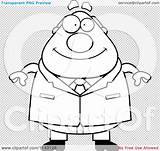 Chubby Businessman Boss Outlined Coloring Clipart Cartoon Vector Thoman Cory sketch template