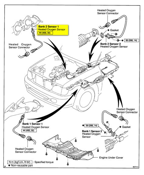 toyota tundra  engine diagram toyota toyota tundra oxygen