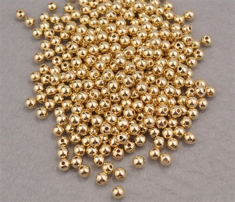 mm gold ccb ball beads  plastic beads loose bead tiny etsy