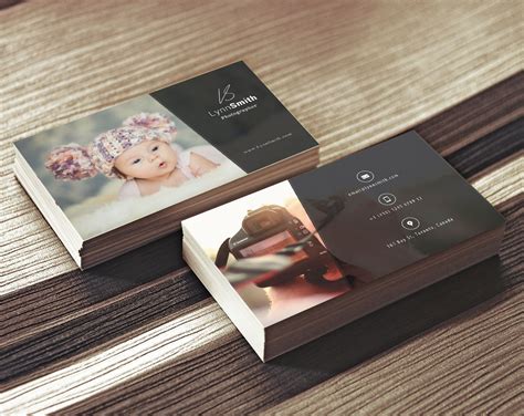 photographer business card template  sided photography business