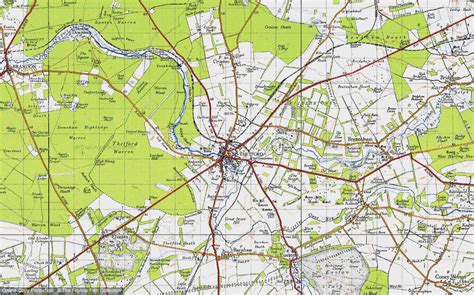historic ordnance survey map  thetford